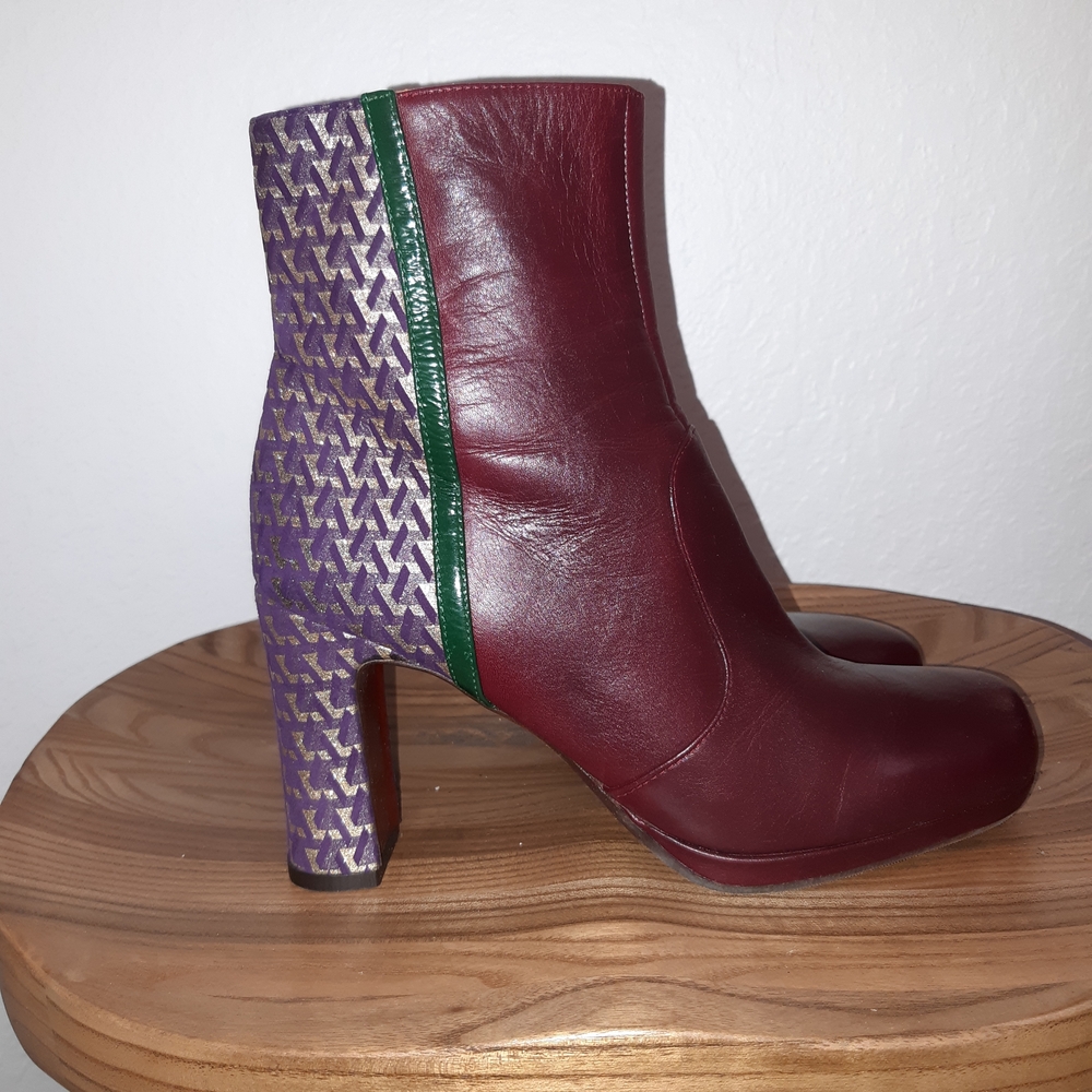 Chie Mihara Women's Burgundy Ankle Boots Size 8